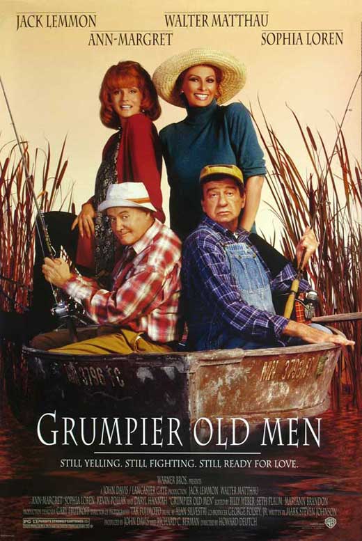 Grumpier Old Men Movie Poster Print featuring vibrant colors and humorous design.
