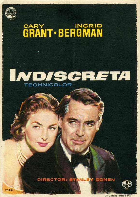 Indiscreet Movie Poster Print featuring classic film art.