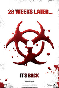 28 Weeks Later Movie Poster Print featuring a striking design and horror theme.