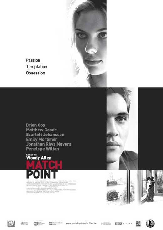 Match Point Movie Poster Print showcasing dramatic film elements.