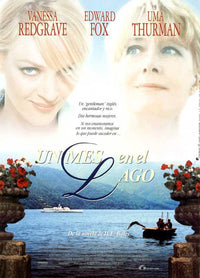 A Month by the Lake Movie Poster Print featuring serene cinematic imagery.