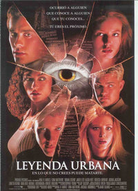 Urban Legend Movie Poster Print featuring chilling horror imagery.