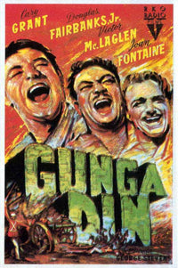 Gunga Din Movie Poster Print showcasing classic film art