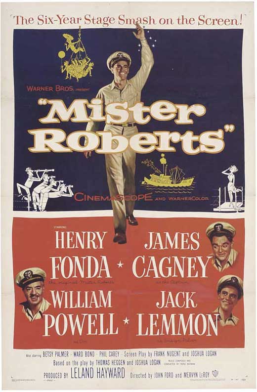 Mister Roberts Movie Poster Print showcasing classic film art.