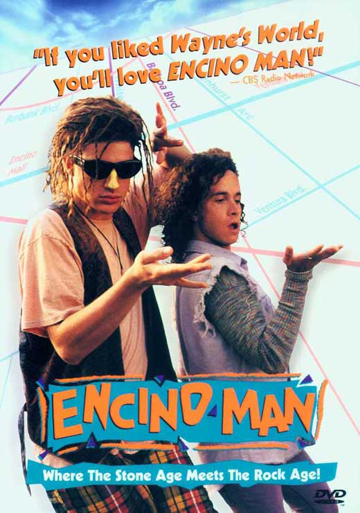 Encino Man Movie Poster Print featuring iconic imagery from the classic comedy.