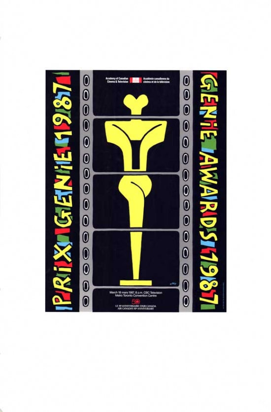 Prix Genie Awards Movie Poster Print featuring cinematic elegance.