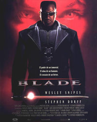 Blade Movie Poster Print featuring action-packed vampire film visuals