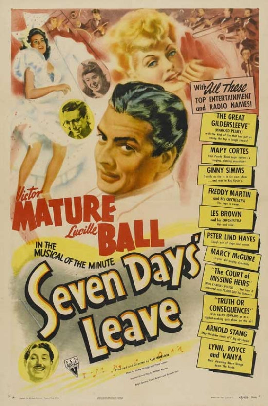 Seven Days' Leave Movie Poster Print showcasing classic film art.