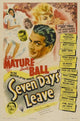 Seven Days' Leave Movie Poster Print showcasing classic film art.