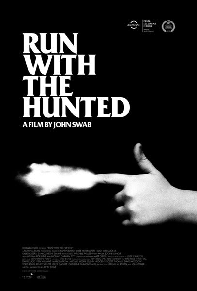 Run with the Hunted Movie Poster Print featuring dynamic imagery.
