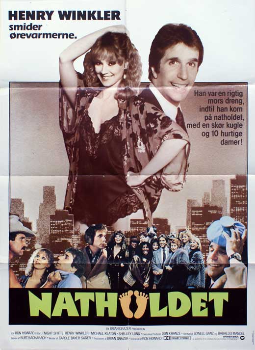 Night Shift Movie Poster Print featuring classic comedy artwork.