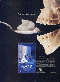 The Stuff Movie Poster Print featuring vibrant colors and horror themes.