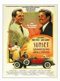 Sunset Movie Poster Print showcasing vibrant colors and beautiful sunset scenery.