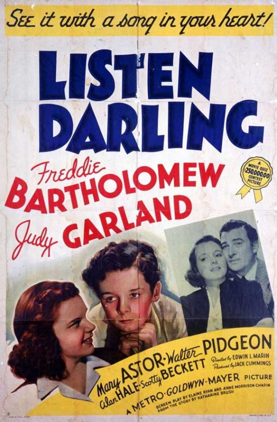 Listen, Darling Movie Poster Print showcasing vibrant colors and classic film art.