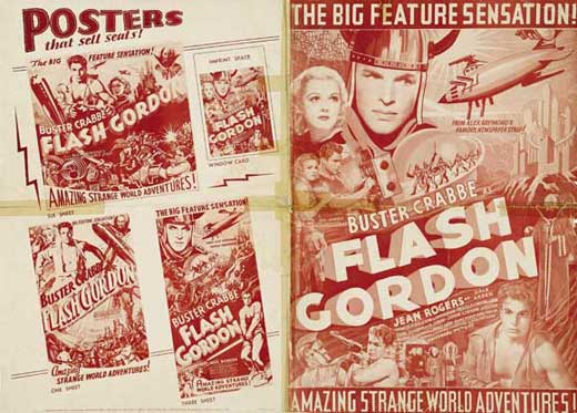 Flash Gordon Movie Poster Print featuring classic sci-fi artwork