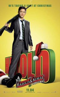 A Very Harold & Kumar Christmas Movie Poster Print featuring vibrant artwork.