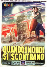 When Worlds Collide movie poster print featuring dramatic sci-fi imagery.