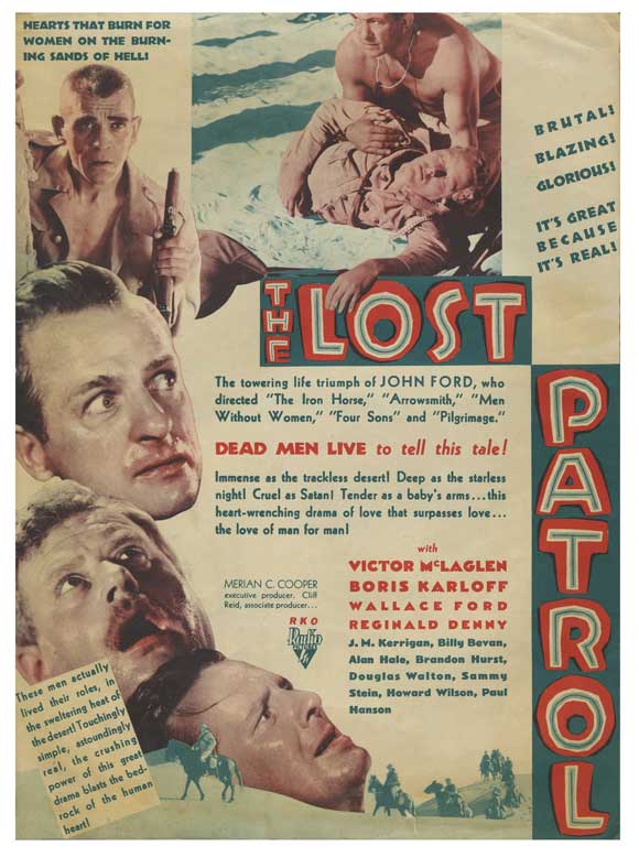 The Lost Patrol Movie Poster Print, vibrant film art for collectors