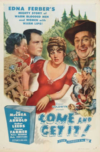 Come and Get It Movie Poster Print showcasing classic film imagery.
