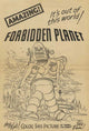 Forbidden Planet Movie Poster Print featuring classic sci-fi imagery.