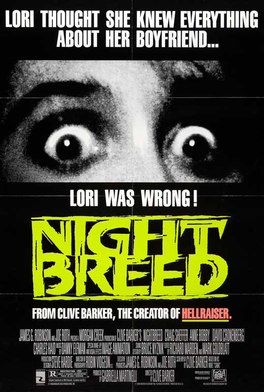 Nightbreed Movie Poster Print showcasing dark fantasy art.