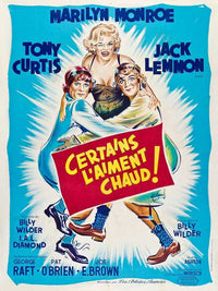 Some Like It Hot Movie Poster Print featuring iconic characters from the classic film.