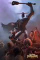Ronal the Barbarian Movie Poster Print featuring vibrant artwork and characters.