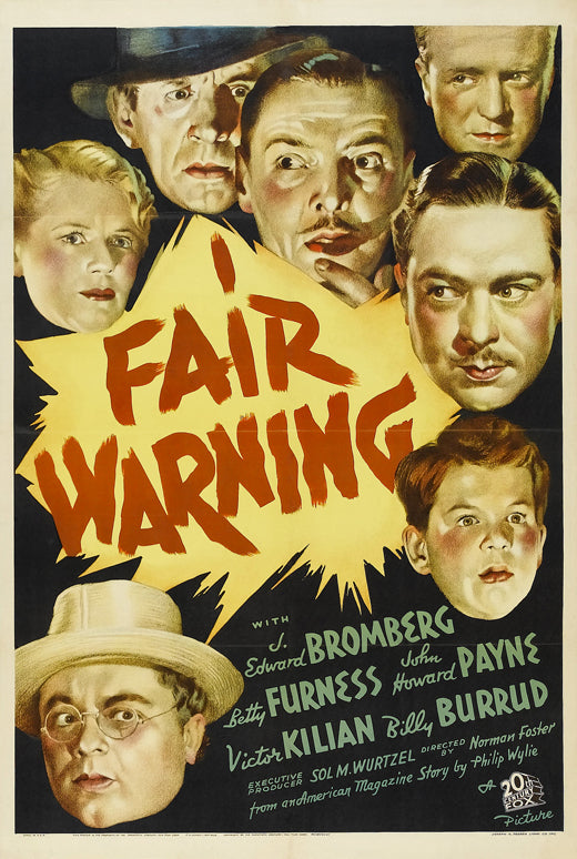 Fair Warning Movie Poster Print featuring vibrant cinematic art.