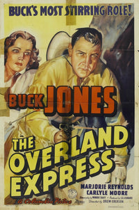 The Overland Express Movie Poster Print showcasing vibrant adventure imagery.