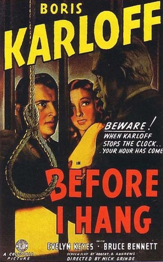 Before I Hang movie poster print featuring dramatic imagery and vibrant colors.