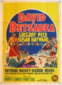 David and Bathsheba Movie Poster Print showcasing classic biblical drama