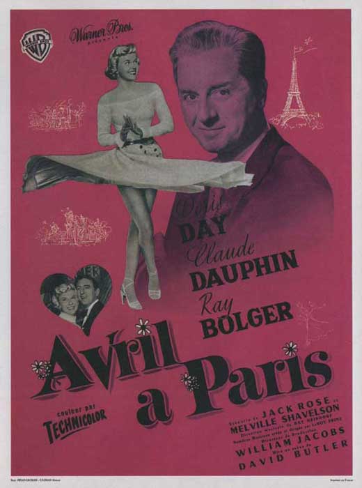 April in Paris Movie Poster Print showcasing the beauty of Paris in spring.
