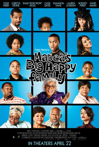Madea's Big Happy Family Movie Poster Print featuring vibrant colors and characters.