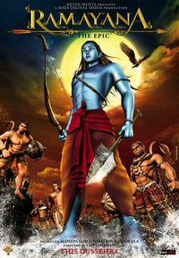 Ramayana: The Epic Movie Poster Print featuring vibrant colors and intricate details.