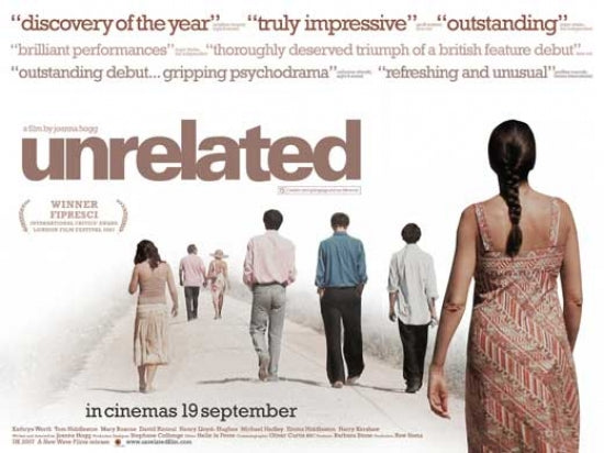 Unrelated Movie Poster Print showcasing vibrant colors and design.