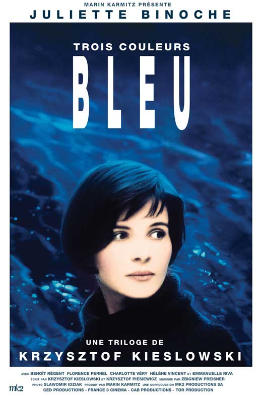 Three Colors Blue Movie Poster Print showcasing cinematic art