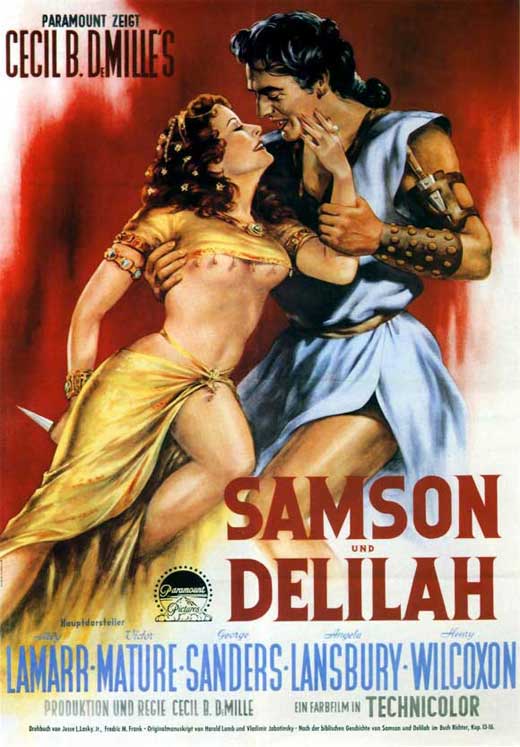 Samson and Delilah Movie Poster Print showcasing classic cinematic art.
