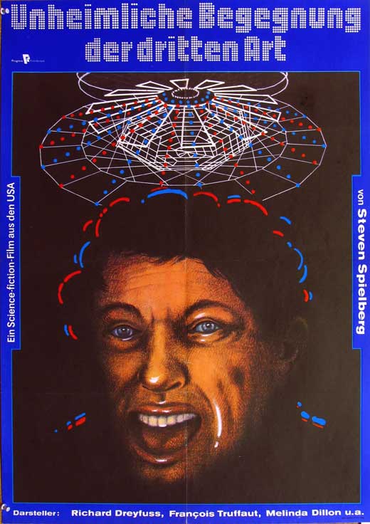 Close Encounters of the Third Kind Movie Poster Print featuring iconic sci-fi imagery