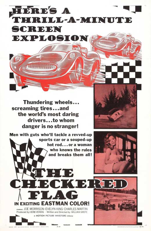 The Checkered Flag Movie Poster Print showcasing racing excitement.