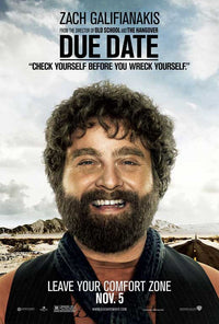 Due Date Movie Poster Print featuring vibrant colors and cinematic design.