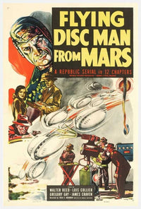 Flying Disc Man from Mars Movie Poster Print, retro sci-fi art