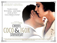 Coco Chanel & Igor Stravinsky Movie Poster Print displaying iconic figures.
