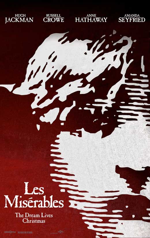 Les Miserables Movie Poster Print featuring iconic imagery from the musical