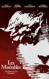 Les Miserables Movie Poster Print featuring iconic imagery from the musical