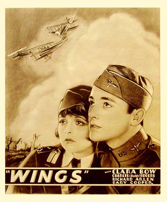 Wings Movie Poster Print featuring classic film art