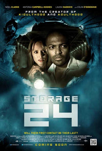 Storage 24 Movie Poster showcasing suspenseful design and vibrant colors.