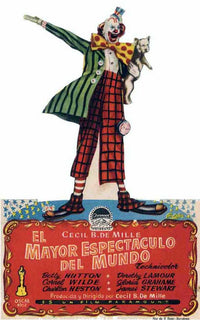 The Greatest Show on Earth Movie Poster Print featuring a vibrant circus scene.