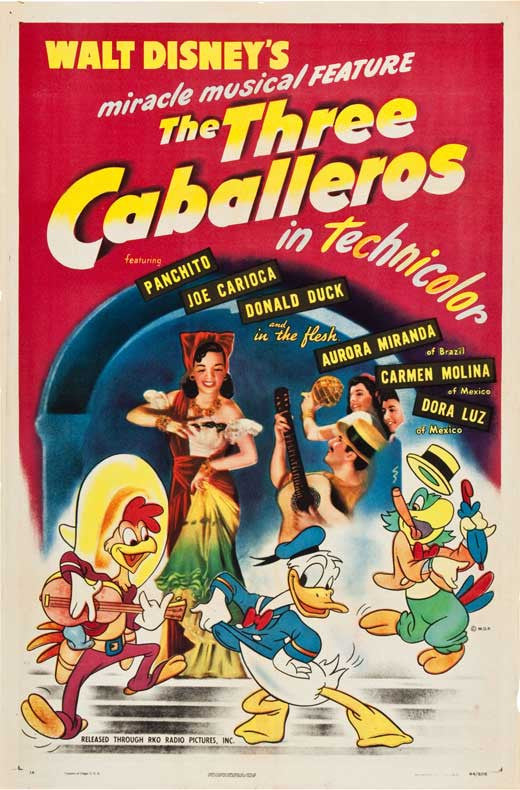 Three Caballeros Movie Poster Print (27x40) - Classic Disney Art