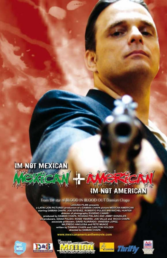 Mexican American Movie Poster Print featuring vibrant cultural design.