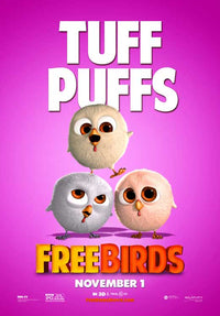 Free Birds Movie Poster Print featuring colorful characters from the animated film.